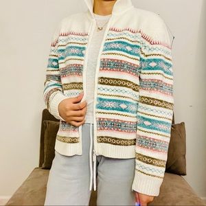 Vintage 90s ZipUp Sweater
